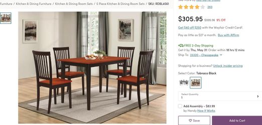 5 pc dining set