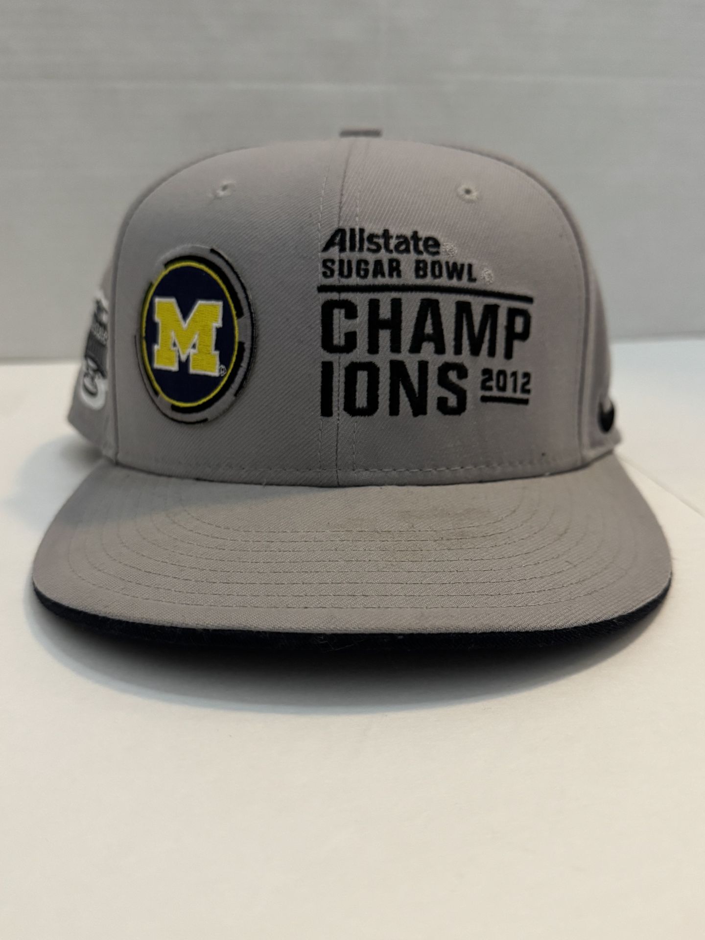 Pre Owned Good Last Photo Mark I have not tried to remove mark Nike Michigan Wolverines 2012 Sugar Bowl Allstate Champions Snapback Adjustable Hat C