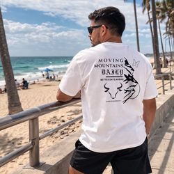 Unisex white graphic aloha tshirt
