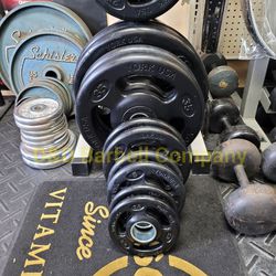 NEW 245lb York Rubber Iso Grip Olympic Commercial Weight Plate Set