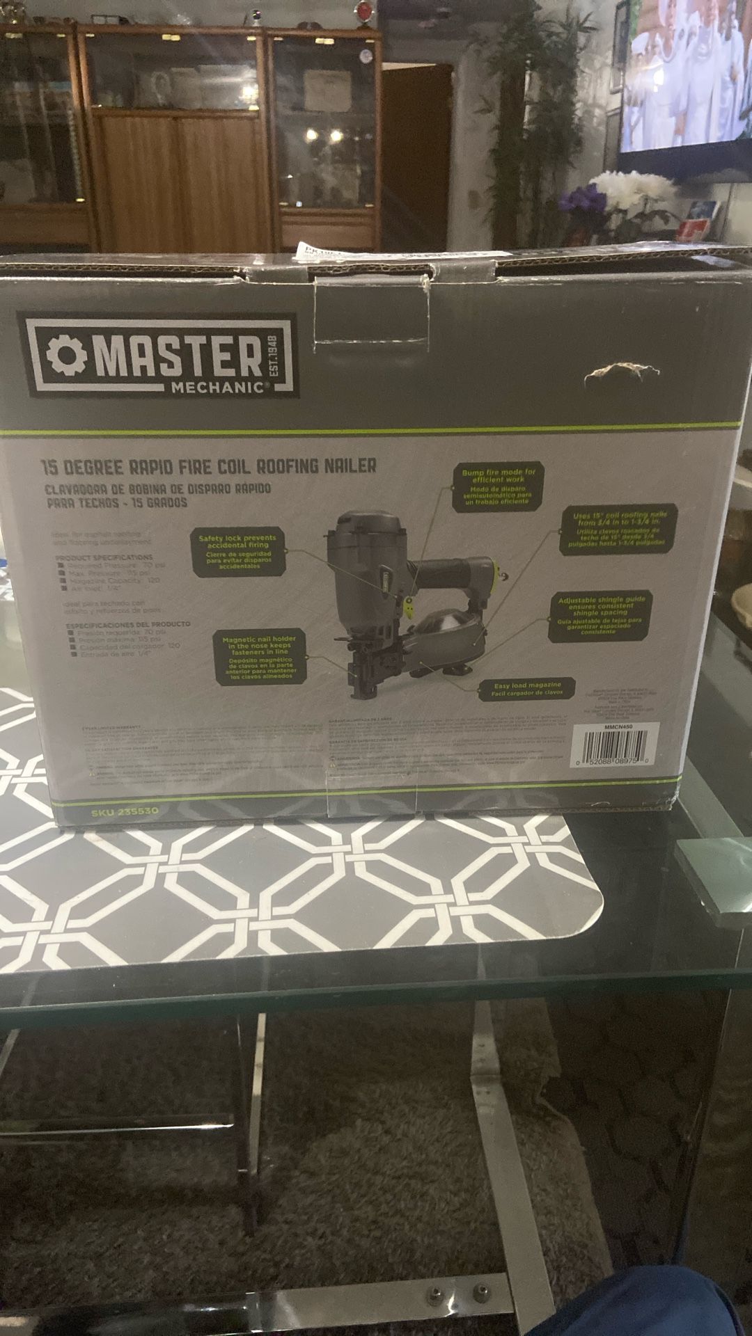 Master mechanic roofing nailer
