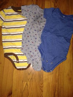 3 Carter's onesies 12 months