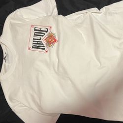 Rhude white and red card tee