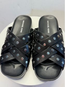 MICHAEL Michael Kors Women's Leather Sandals (Slides)