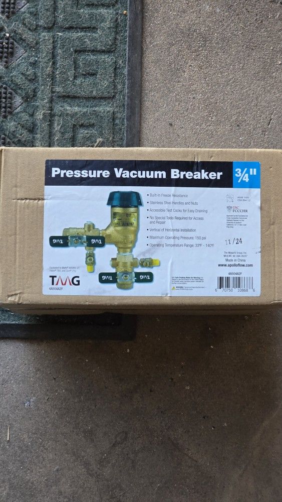 Apollo 3/4 in. Bronze FIP Pressure Vacuum Breaker 4A504A2F