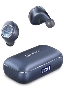 True Wireless Earbuds, VANKYO X200 Bluetooth 5.0 Earbuds, in-Ear TWS Stereo Headphones with LED Display Charging Case, IPX8 Waterproof 120H Playtime,