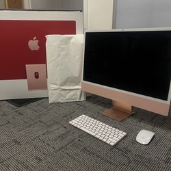 Pink Apple iMac 24 Inch Computer 
