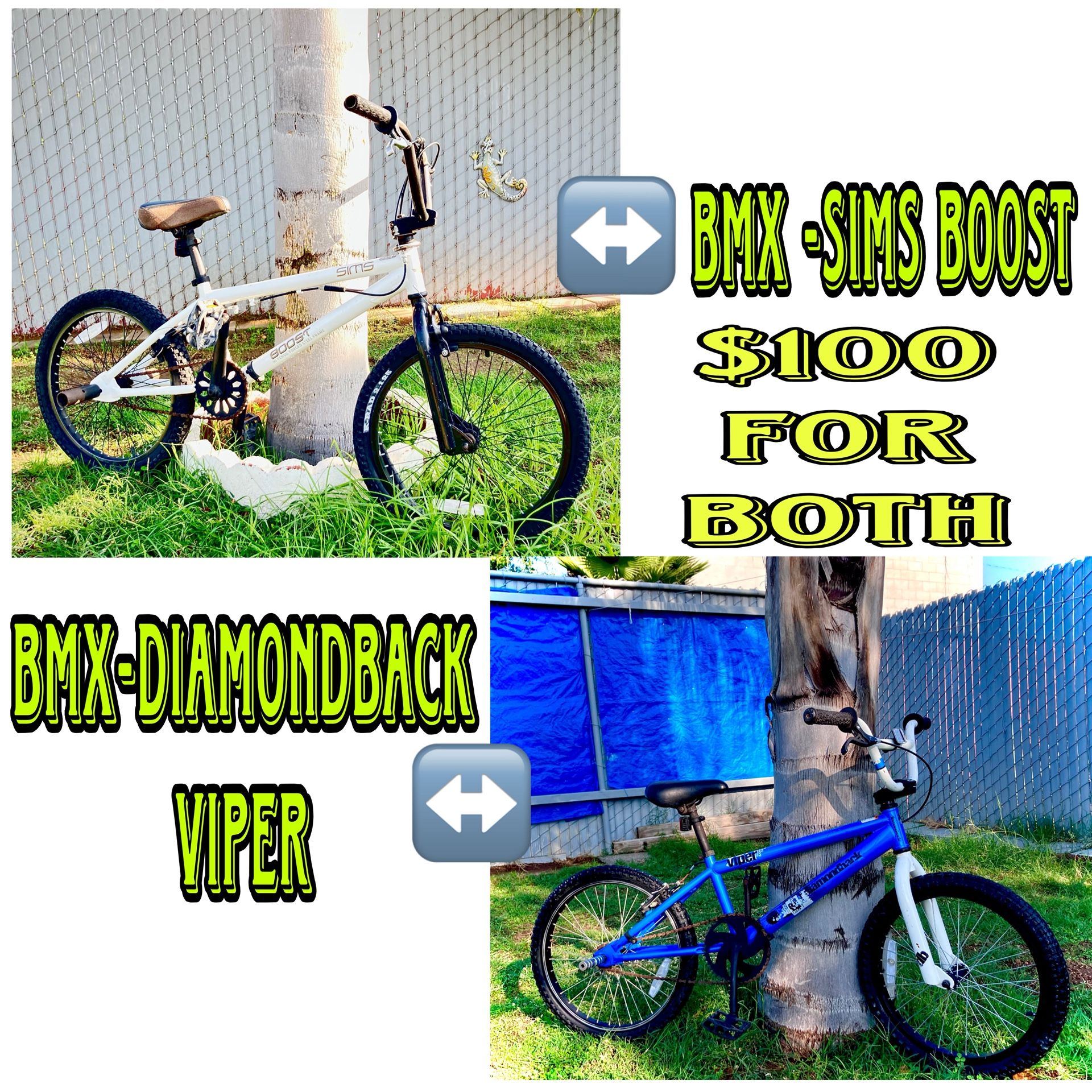 2 BMX BIKES FOR $100 OBO
