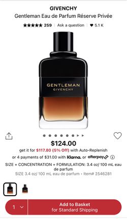 Givenchy Gentleman Eau De Parfum Reserve Privee for Sale in