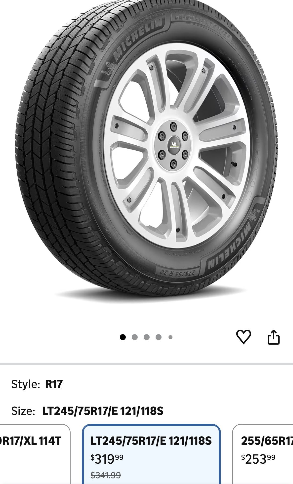 2-Michelin- LT 245/75/R17