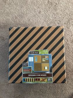 Designer cork board 14”x14” new