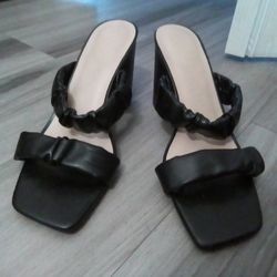 Black Open Toes Heel 