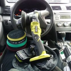 Ryobi Polisher 18v 5 In With Battery And 4 Diff Pads 