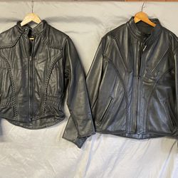 2 Large Men’s & 2 Sets Small Women’s Leather Riding Jacket & Chaps