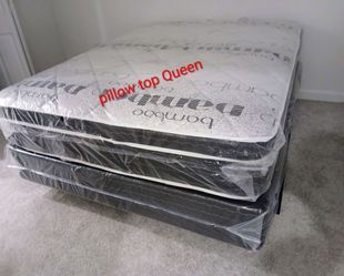 $200 Queen Pillow Top Mattress Only Brand New Free Delivery Same Day