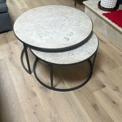 Nesting Marble Top Coffee Tables