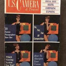 Vintage U.S. Camera & Travel Magazine Famous Photographers February 1964 GC