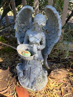 21” Large Angel Holding Basket statue
