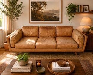 Vintage article Leather Sofa