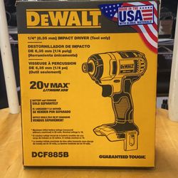DEWALT 20-Volt MAX Cordless 1/4 in. Impact Driver (Tool-Only)
