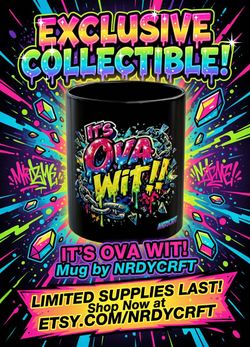 🚨 IT'S OVA WIT! 🚨
Your exclusive limited-edition collectible mug is here — and it’s straight fire!
This isn’t just a mug… it’s a vibe. Bold graffiti