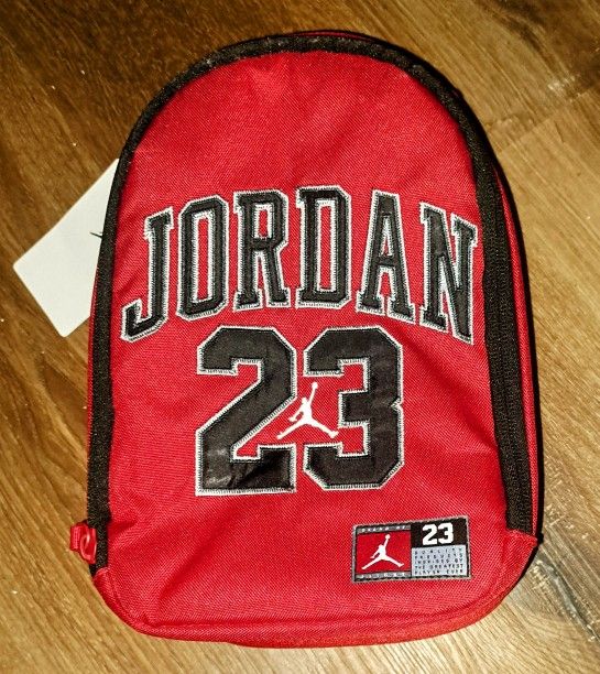 Nike Air Jordan Jersey 23 Zip Insulated Lunch Bag Box Red 9A0837-023