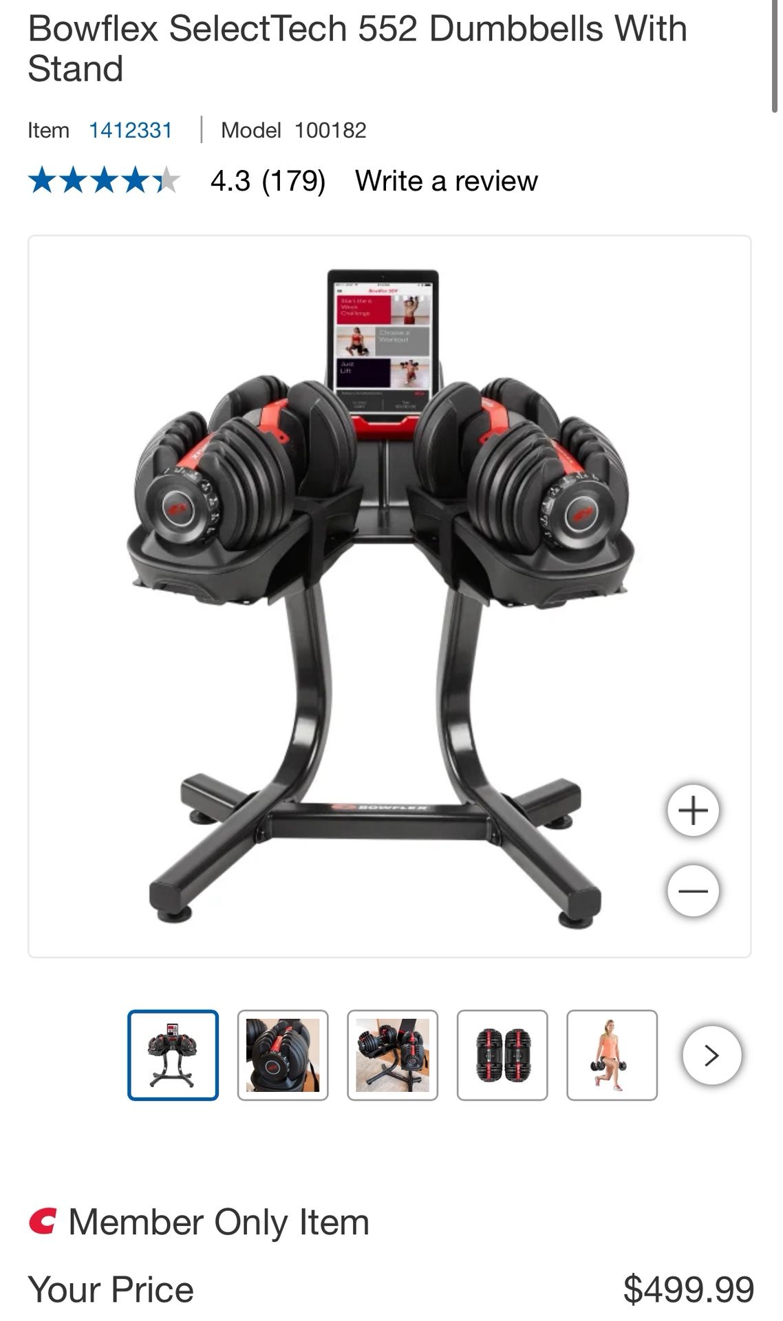  Bowflex Adjustable Dumbbells. Pair And Stand.   