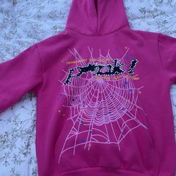 pink sp5der hoodie
