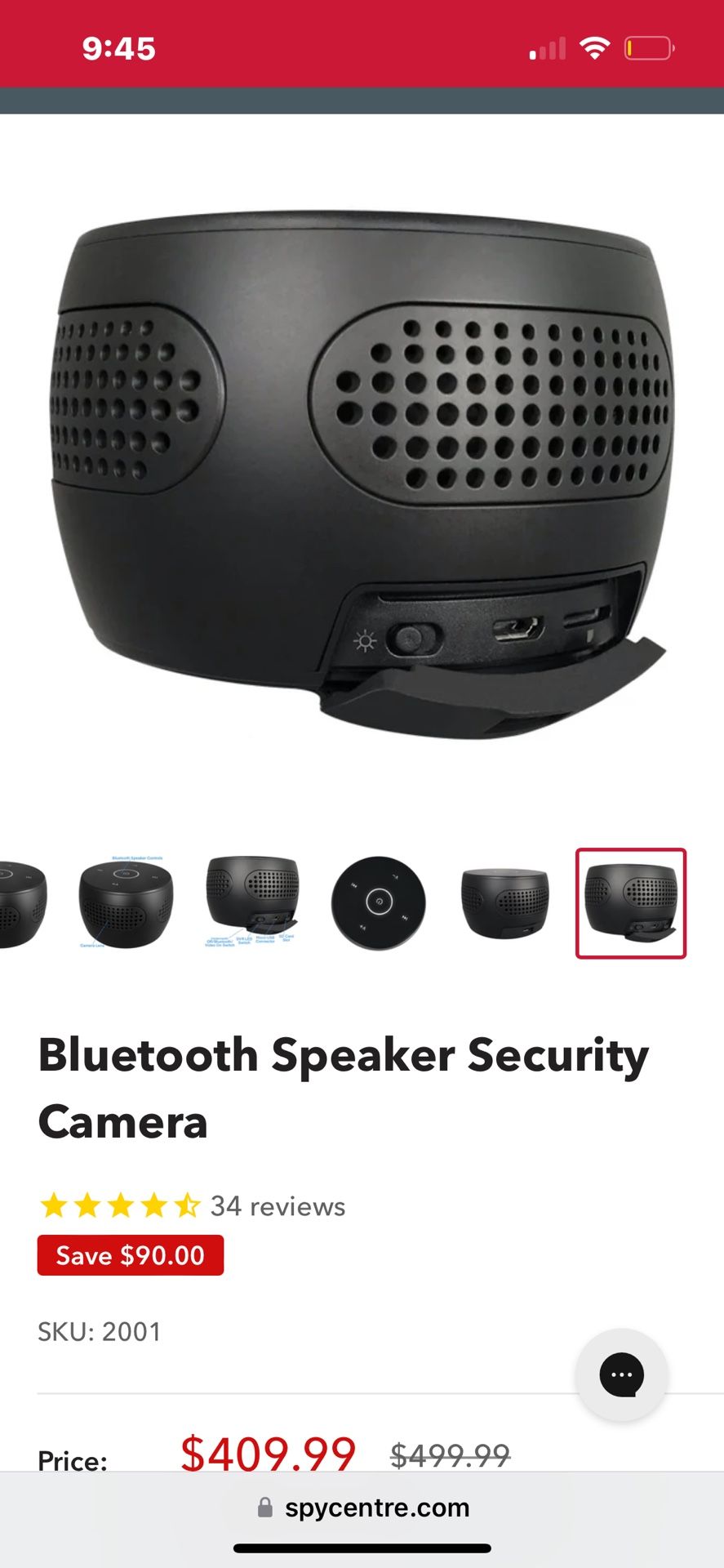 Bluetooth Speaker/ Hidden Camera