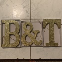 Gold Glitter Letters