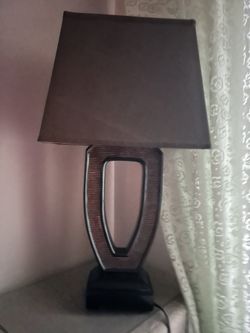 Modern Dark Brown Table Lamp