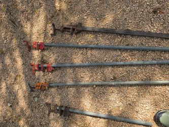Vintage pipe clamps