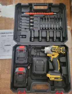 NEW Guiqiqi 21V Impact Wrench Kit w/2 Batteries 4.0Ah