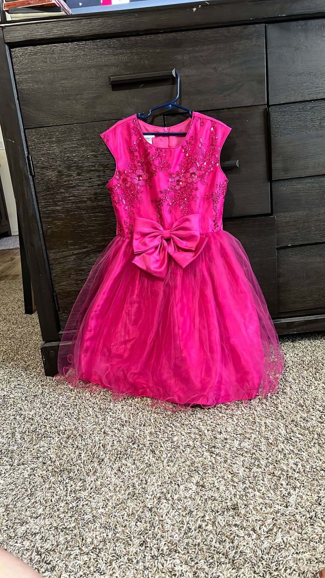 Burgundy Bonnie Jean Big Girl Dress Size 10