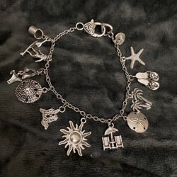 Tropic Beach Themed Anklet Or Bracelet - Handmade!  Stainless Steel! New! Will Customize For You!