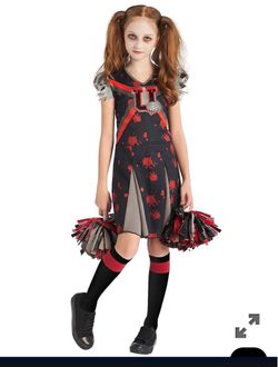 Kids Dreadful Zombie Cheerleader Costume