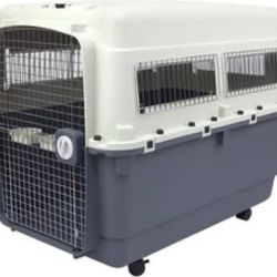 Travel Kennel for Dogs, Sport Pet Plastic XXXL 48x32x35 White/Gray NEW