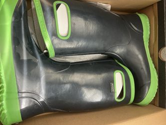 Bogs Size 6Green Skipper Solid Waterproof Rain Boots