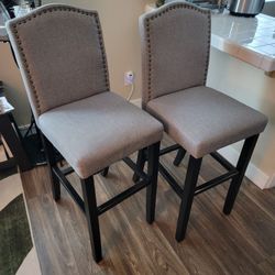 Kitchen high chair stools - gray x2