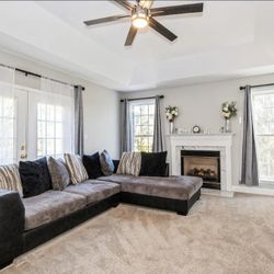 Sectional And Matching Chair For Sale