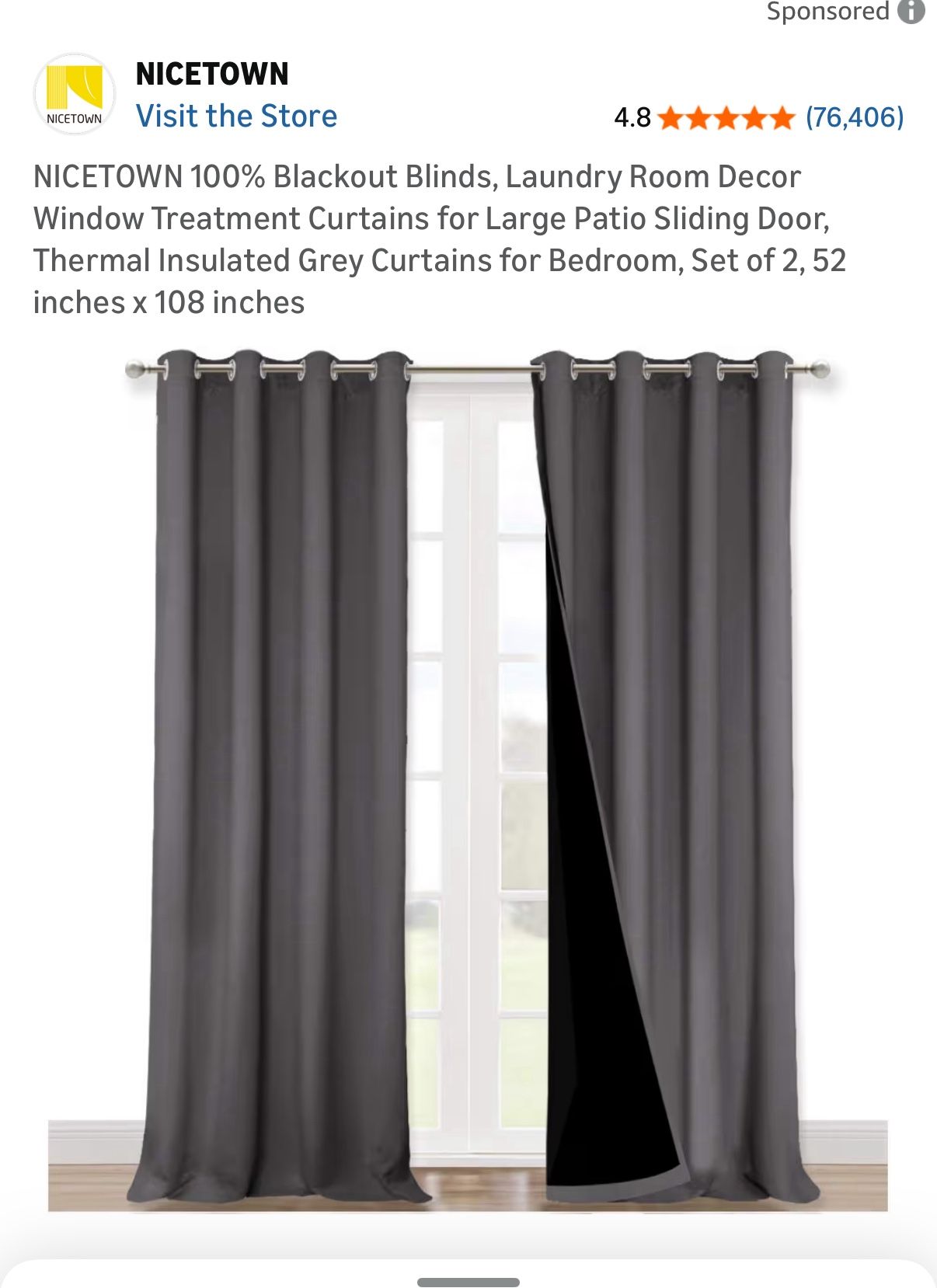 Grey Blackout Curtains (2)