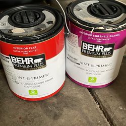 Behr Premium Plus Ultra Pure White Paint & Primer 2 Gallons
