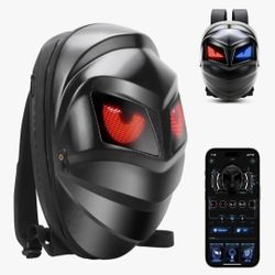 Motorcycle Helmet Backpack with LED Display