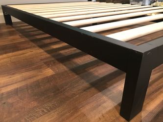 Modern bed frame, queen size, gender neutral