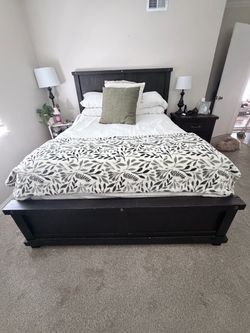 Dark Wood Queen Bed Frame