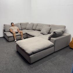 Half Priced Modular Cloud Sectional 5 pc (4 + 1 ottoman) - In Amazing Condition - We can deliver