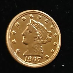 1907 2.5 Dollar Gold Coin 