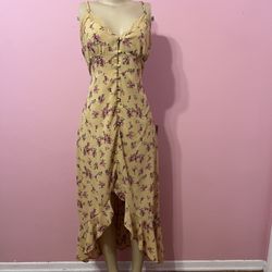 Floral Yellow  Dress