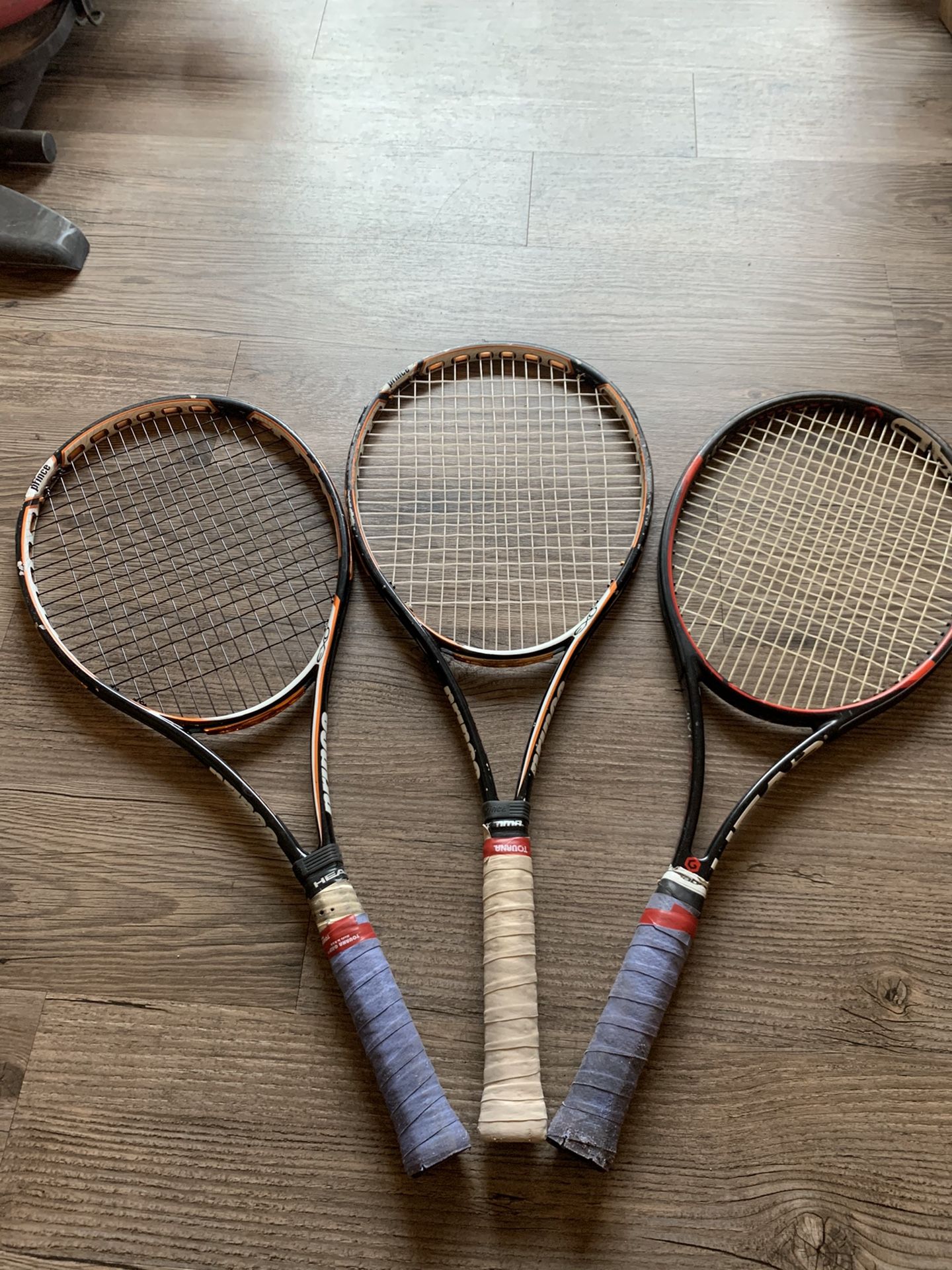 Graphite rackets and tennis ball cage