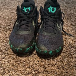 Navy Blue, Green, And Black Nike Sports Shoes